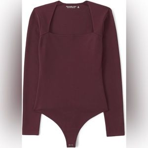 Abercrombie Long-Sleeve Ponte Squareneck Bodysuit